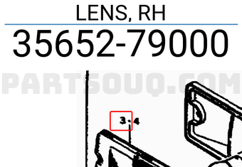 Suzuki 3565279000 LENS, RH