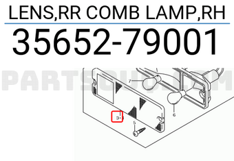 Suzuki 3565279001 LENS,RR COMB LAMP,RH