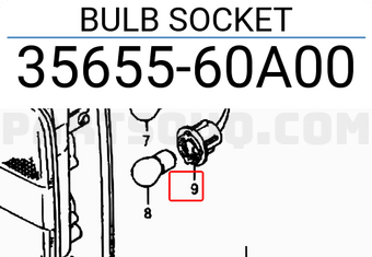 Suzuki 3565560A00 BULB SOCKET