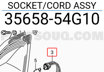 Suzuki 3565854G10 SOCKET/CORD ASSY