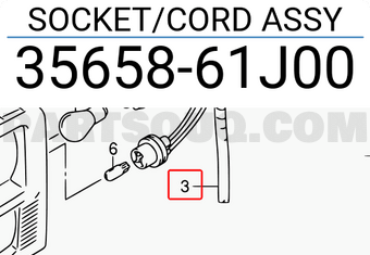 Suzuki 3565861J00 SOCKET/CORD ASSY