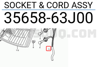 Suzuki 3565863J00 SOCKET & CORD ASSY