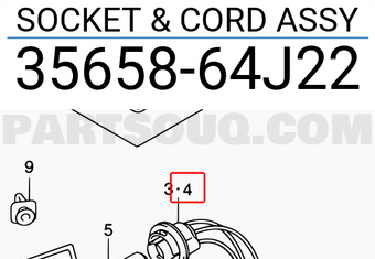 Suzuki 3565864J22 SOCKET & CORD ASSY