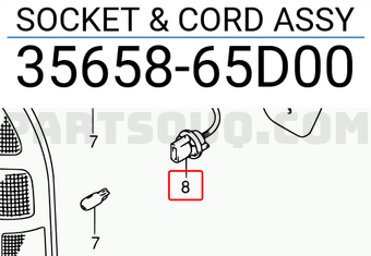Suzuki 3565865D00 SOCKET & CORD ASSY