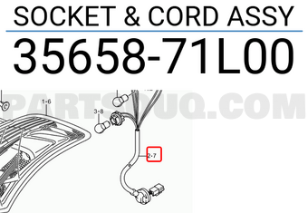 Suzuki 3565871L00 SOCKET & CORD ASSY