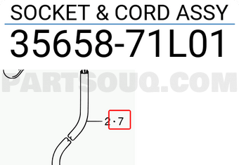 Suzuki 3565871L01 SOCKET & CORD ASSY