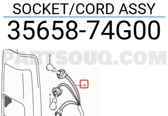 Suzuki 3565874G00 SOCKET/CORD ASSY