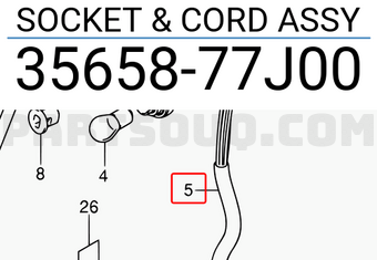 Suzuki 3565877J00 SOCKET & CORD ASSY