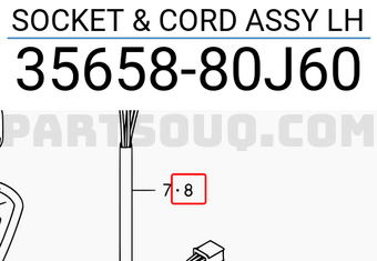 Suzuki 3565880J60 SOCKET & CORD ASSY LH