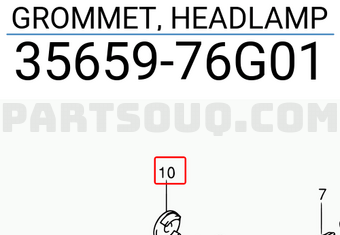 Suzuki 3565976G01 GROMMET, HEADLAMP