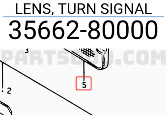 Suzuki 3566280000 LENS, TURN SIGNAL