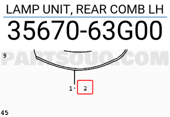 Suzuki 3567063G00 LAMP UNIT, REAR COMB LH