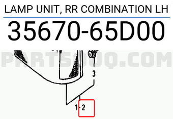 Suzuki 3567065D00 LAMP UNIT, RR COMBINATION LH