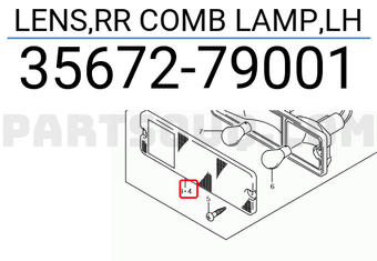 Suzuki 3567279001 LENS,RR COMB LAMP,LH