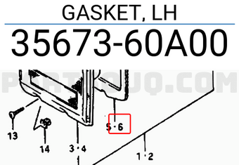 Suzuki 3567360A00 GASKET, LH