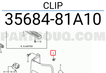 Suzuki 3568481A10 CLIP