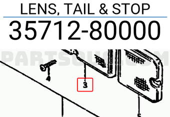 Suzuki 3571280000 LENS, TAIL & STOP