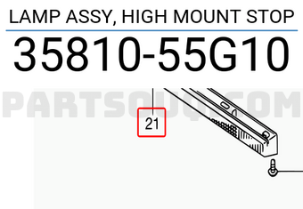 Suzuki 3581055G10 LAMP ASSY, HIGH MOUNT STOP