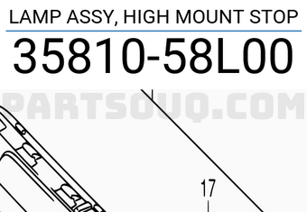 Suzuki 3581058L00 LAMP ASSY, HIGH MOUNT STOP