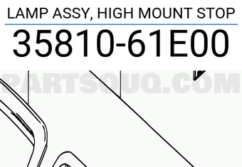 Suzuki 3581061E00 LAMP ASSY, HIGH MOUNT STOP