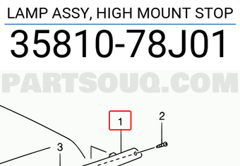 Suzuki 3581078J01 LAMP ASSY, HIGH MOUNT STOP