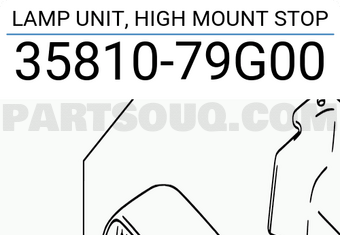 Suzuki 3581079G00 LAMP UNIT, HIGH MOUNT STOP
