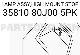 Suzuki 3581080J005PK LAMP ASSY,HIGH MOUNT STOP