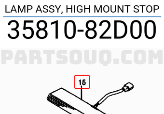 Suzuki 3581082D00 LAMP ASSY, HIGH MOUNT STOP
