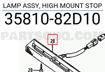 Suzuki 3581082D10 LAMP ASSY, HIGH MOUNT STOP