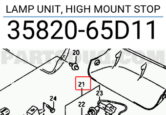 Suzuki 3582065D11 LAMP UNIT, HIGH MOUNT STOP