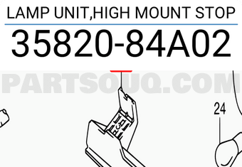 Suzuki 3582084A02 LAMP UNIT,HIGH MOUNT STOP