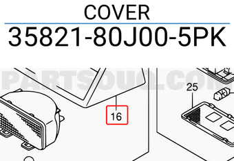 Suzuki 3582180J005PK COVER