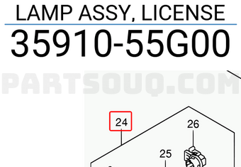 Suzuki 3591055G00 LAMP ASSY, LICENSE