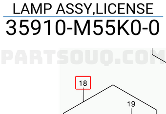 Suzuki 35910M55K00 LAMP ASSY,LICENSE