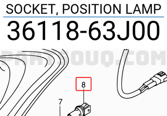 Suzuki 3611863J00 SOCKET, POSITION LAMP