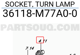 Suzuki 36118M77A00 SOCKET, TURN LAMP
