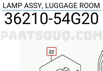 Suzuki 3621054G20 LAMP ASSY, LUGGAGE ROOM
