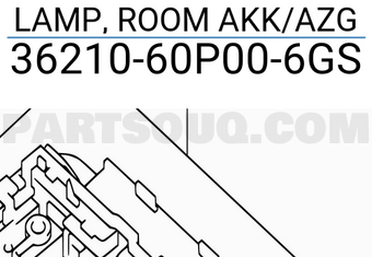Suzuki 3621060P006GS LAMP, ROOM AKK/AZG