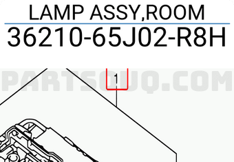 Suzuki 3621065J02R8H LAMP ASSY,ROOM