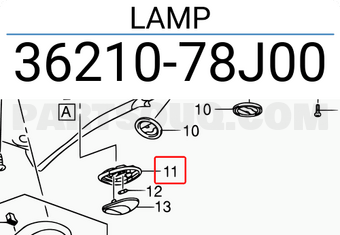 Suzuki 3621078J00 LAMP