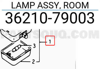 Suzuki 3621079003 LAMP ASSY, ROOM