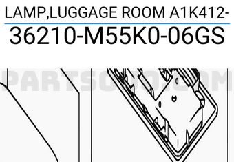 Suzuki 36210M55K006GS LAMP,LUGGAGE ROOM A1K412-
