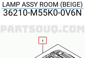 Suzuki 36210M55K00V6N LAMP ASSY ROOM (BEIGE)