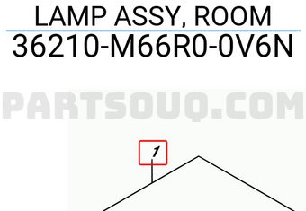 Suzuki 36210M66R00V6N LAMP ASSY, ROOM