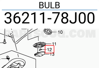 Suzuki 3621178J00 BULB