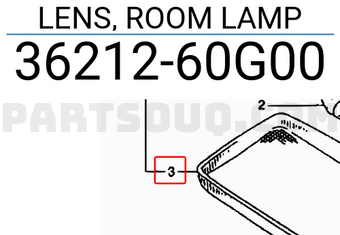Suzuki 3621260G00 LENS, ROOM LAMP