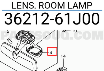 Suzuki 3621261J00 LENS, ROOM LAMP
