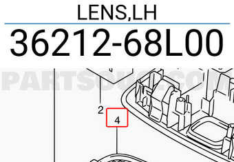 Suzuki 3621268L00 LENS,LH