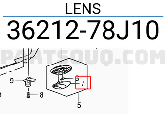 Suzuki 3621278J10 LENS
