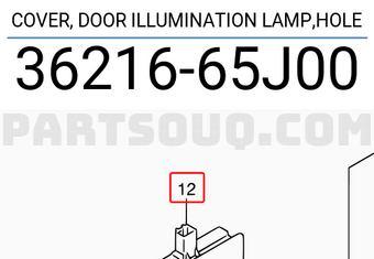 Suzuki 3621665J00 COVER, DOOR ILLUMINATION LAMP,HOLE
